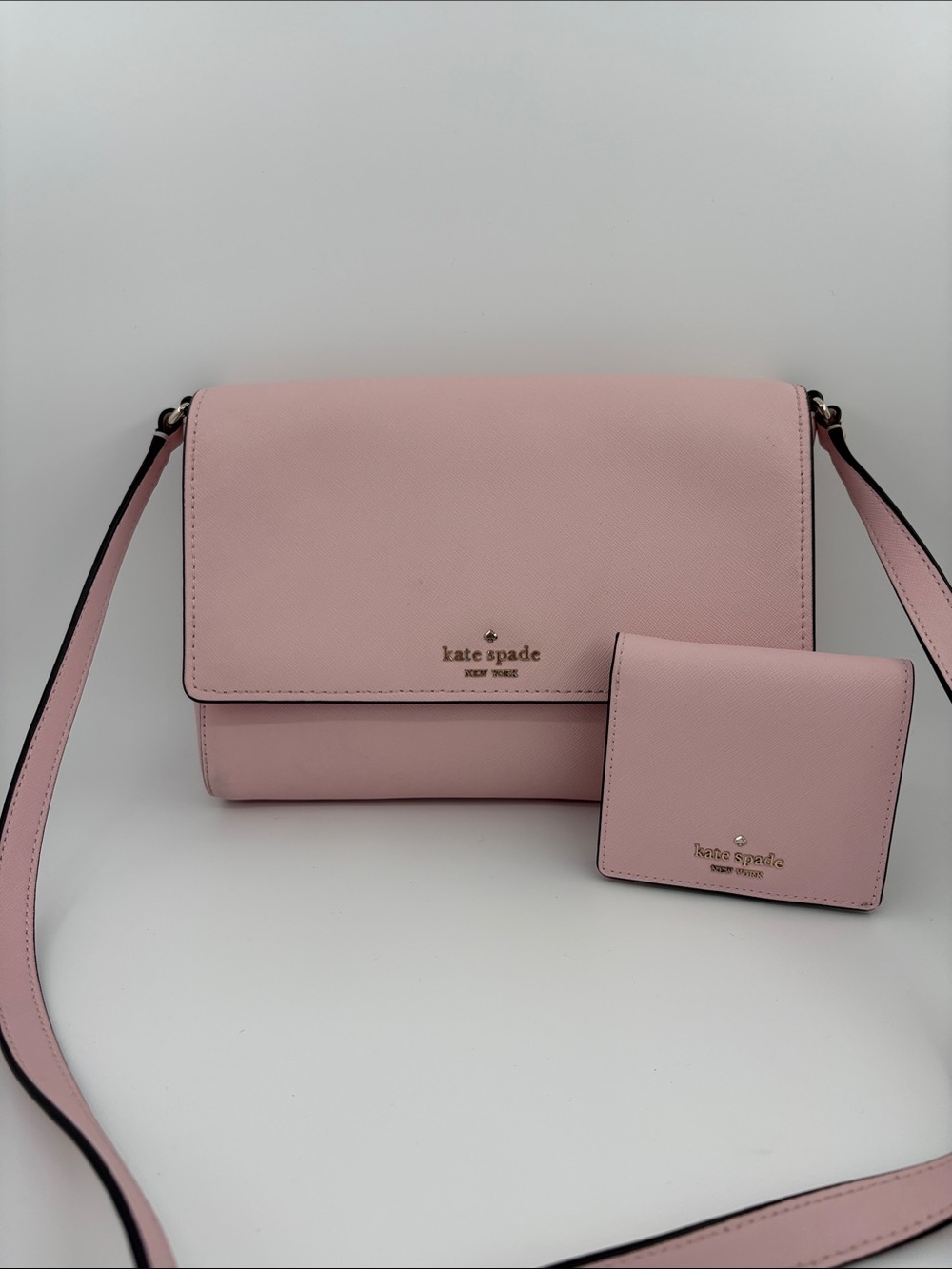 kate spade Pale Pink Crossbody Bag with Matching Wallet Set